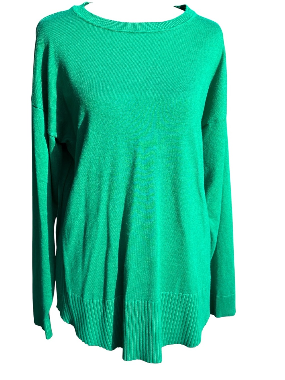 Cable & Gauge Oversized Scoop Neck Sweater in Teal